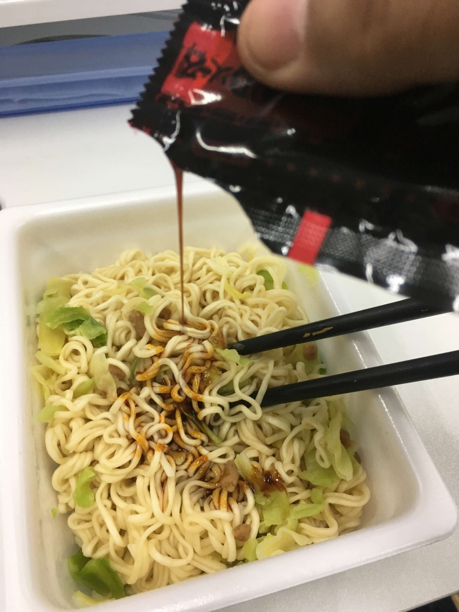 調理中